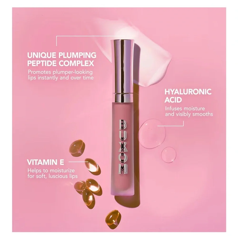 BUXOM Full-On Plumping Lip Cream, Hydrating Lip Plumper Gloss (Bellini)